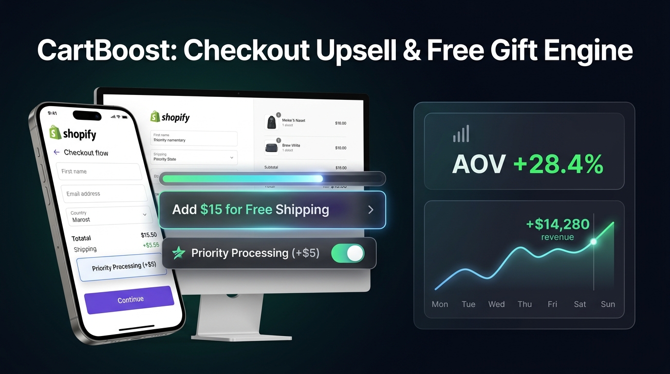 CartBoost: Checkout Upsell & Free Gift Engine Preview